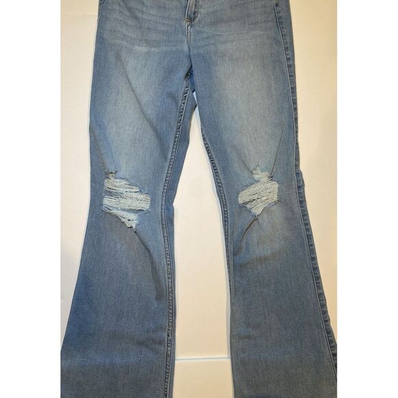 HOLLISTER Curvy Mid-Rise Boot Cut Jeans Juniors Size 9R W29 L31 Blue Stretch - Picture 4 of 6